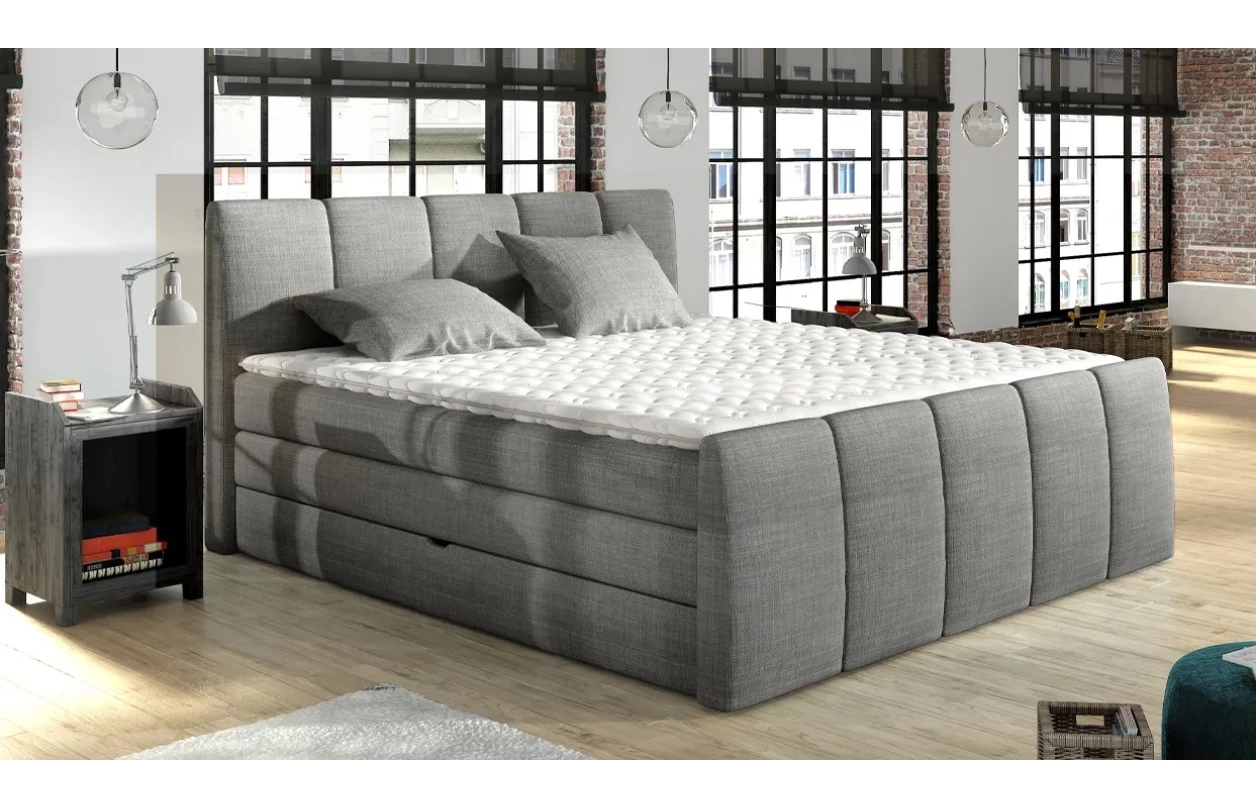 Posteľ boxspring Fresco 180x200 cm, červená látka 1