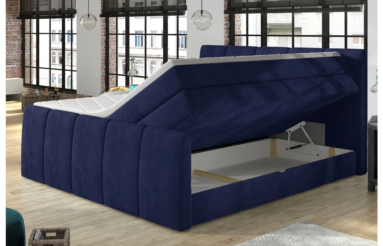 Posteľ boxspring Fresco 180x200 cm, červená látka 10
