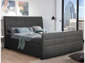 Posteľ boxspring Bonny 180x200 cm, antracitová vintage látka