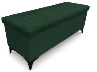 Úložná lavica/periňák Joy, šírka 139 cm, tmavo zelená látka