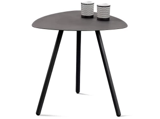 Stolík Mira, priemer 50 cm, antracitový