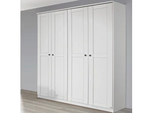 Šatníková skriňa Rosenheim, 181 cm, biela
